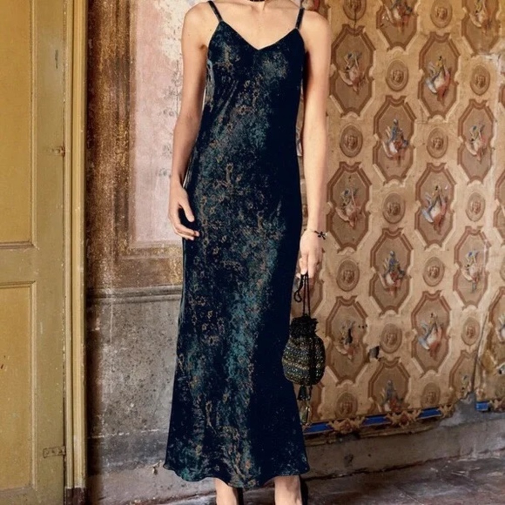 Prato Velvet Silk Slip Dress